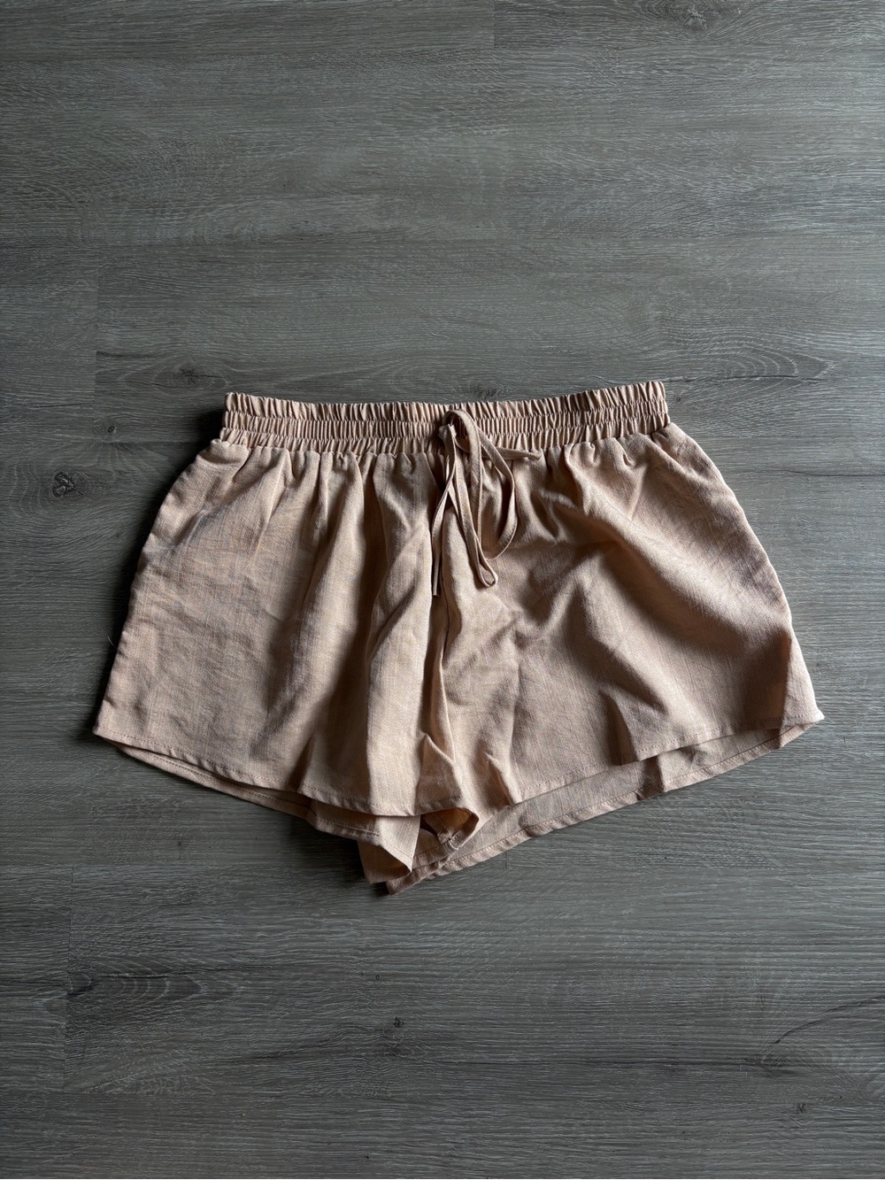 J.O.A. Linen-Blend Drawstring Shorts - Blush